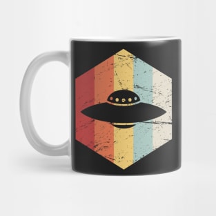 Vintage Retro Alien UFO Icon Mug